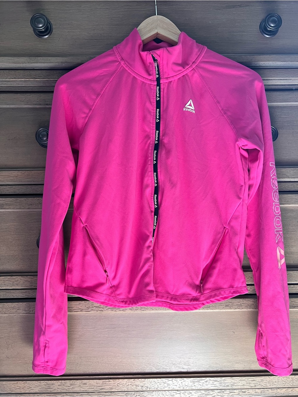 Reebok Bright Pink Full-Zip Utility Jacket - Kids